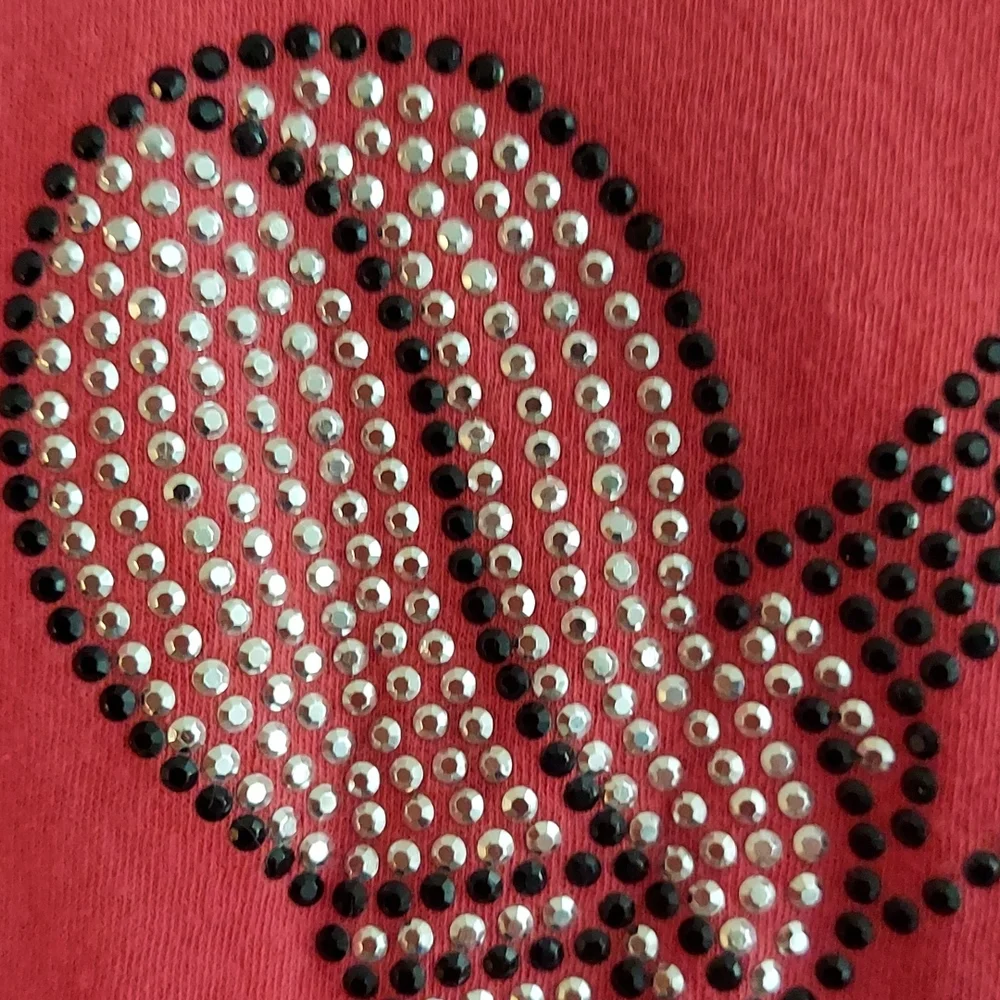 Vintage Disney World Red Studded Mickey Mouse Cap Sleeve T Shirt Sz XL